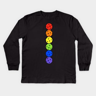 Pickleball Pride Line Kids Long Sleeve T-Shirt